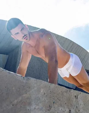 Online Aktiv Pegasus Trunk Underwear-White/Tan Trunks