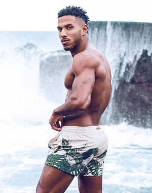 Cheap S50 Print Shorts-Exotica Beach Shorts