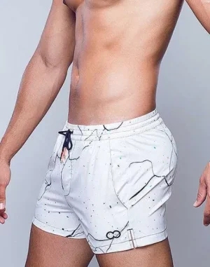 Discount S50 Print Swimshorts-Marble Sustainable Beachwear