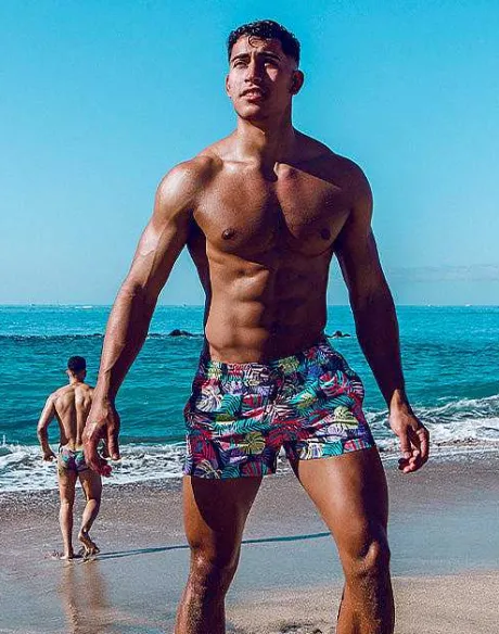 Discount S50 Print Swimshorts-Monstera Black Sustainable Beachwear