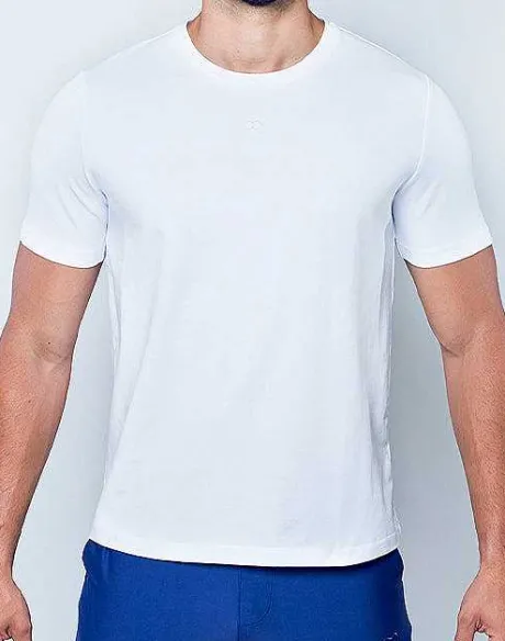 Cheap T21 Peruvian Cotton Crewneck T-Shirt-White Beach Tops