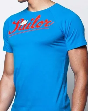 Fashion T20 Sailor T-Shirt-Navy Beach Tops