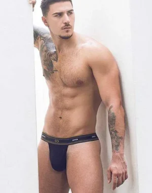 Fashion U81 Adonis Thong Underwear-Black Thongs