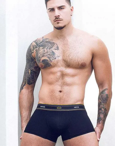 Fashion U31 Adonis Trunk Underwear-Black Trunks