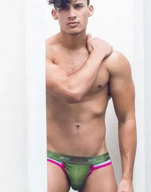 Shop U93 Aeolus Jockstrap Underwear-Green Gale Active Underwear