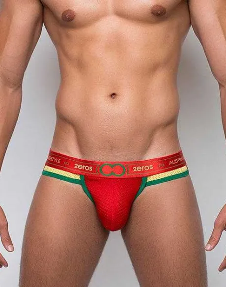 New U93 Aeolus Jockstrap Underwear-Red Tempest Active Underwear