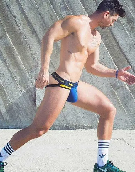 Cheap U93 Coaktiv Jockstrap Underwear-Gold Active Underwear