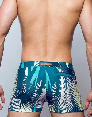 Discount V60 Bondi Print Swim Trunks-Feuille Green Swimwear