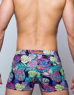 Discount V60 Bondi Print Swim Trunks-Monstera Black Swimwear