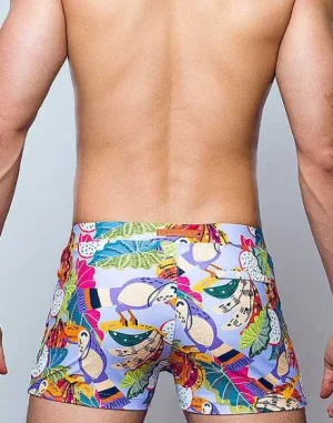 Online V60 Bondi Print Swim Trunks-Aves Purple Swimwear