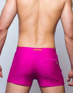 Shop V60 Bondi (Series 2) Swim Trunks-Fuchsia Red Sustainable Beachwear