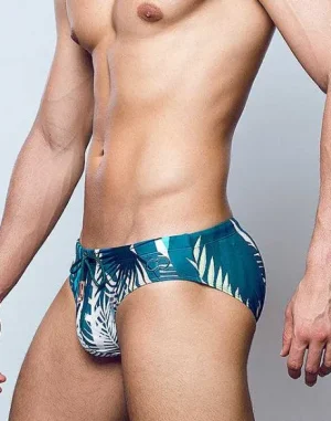 Shop V10 Print Swimwear-Feuille Green Swimwear