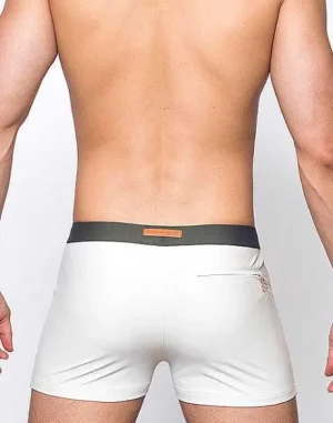 Hot V65 Swim Trunks-Kombu Green/Moonbeam Swimwear